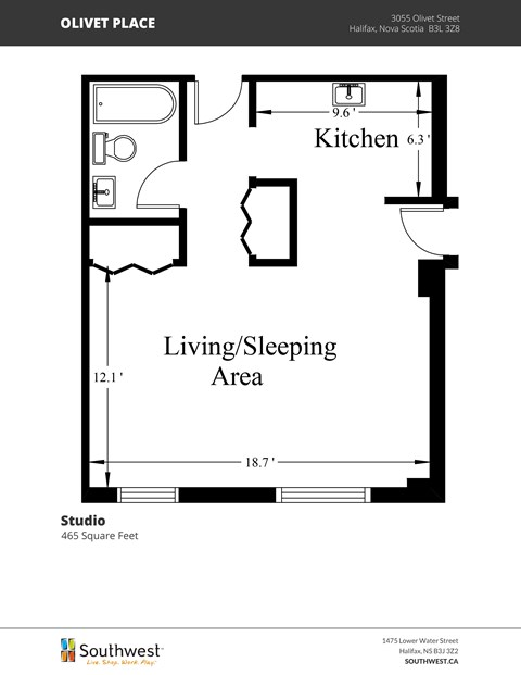 3055 Olivet Street Studio-2 Beds Apartment for Rent - Photo Gallery 9