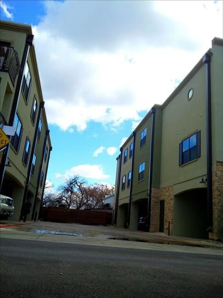 a street with some buildings on the side of it