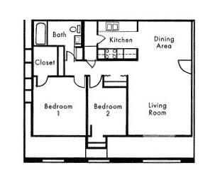 2 Bed 1 Bath