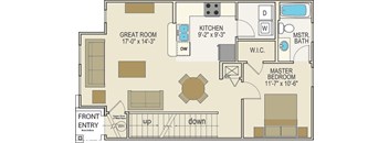 1 Bedroom 1 Bath A