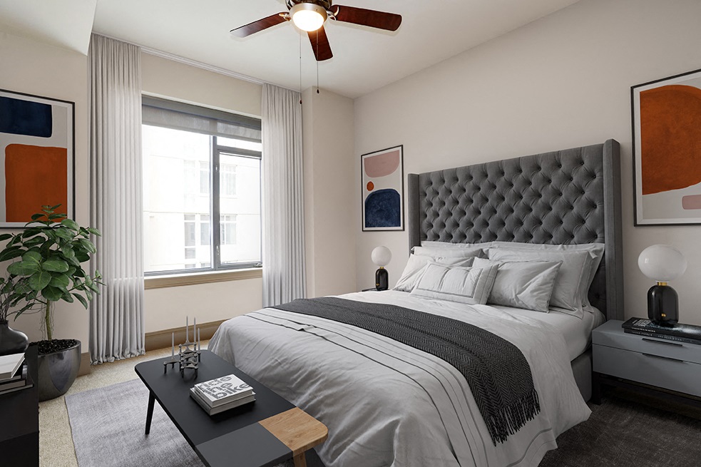 Large Bedroom with Ceiling Fan