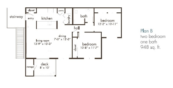 Two Bedroom-One Bath