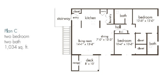 Two Bedroom-Two Bath