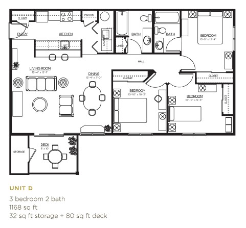 3 Bed 2 Bath