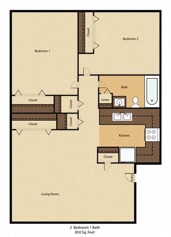 Two Bed One Bath