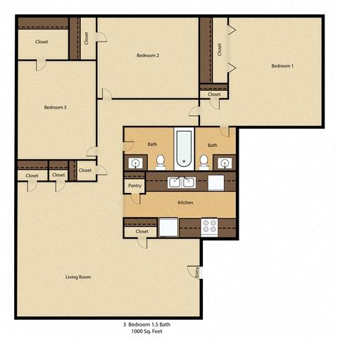 Three Bed Two Bath
