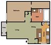1 Bed 1 Bath A Floorplan 1 Bed 1 Bath A Floorplan at Terramonte Apartment Homes, 150 West Foothill Boulevard