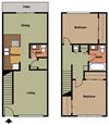 2 Bed 2 Bath Townhouse Floorplan 2 Bed 2 Bath Townhouse Floorplan at Terramonte Apartment Homes, Pomona, CA