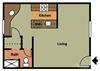 Studio Floorplan Studio Floorplan at Terramonte Apartment Homes, 91767, California