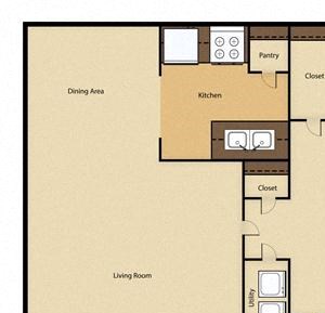 2 Bed 1 Bath 2 Bed 1 Bath