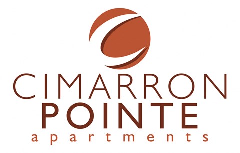 a logo for the cimarron point apartments logo