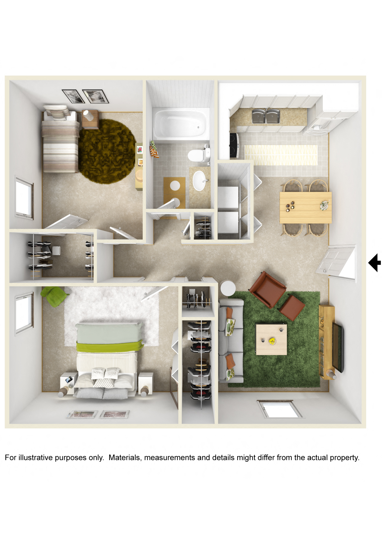 Large Two Bed, One Bath