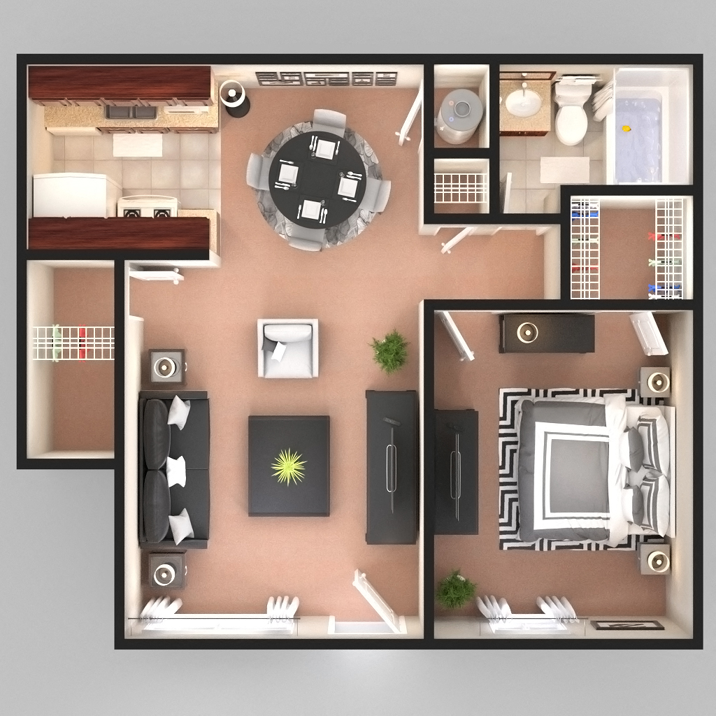 Large 1 Bedroom 1Bath WO/Washer Dryer Co