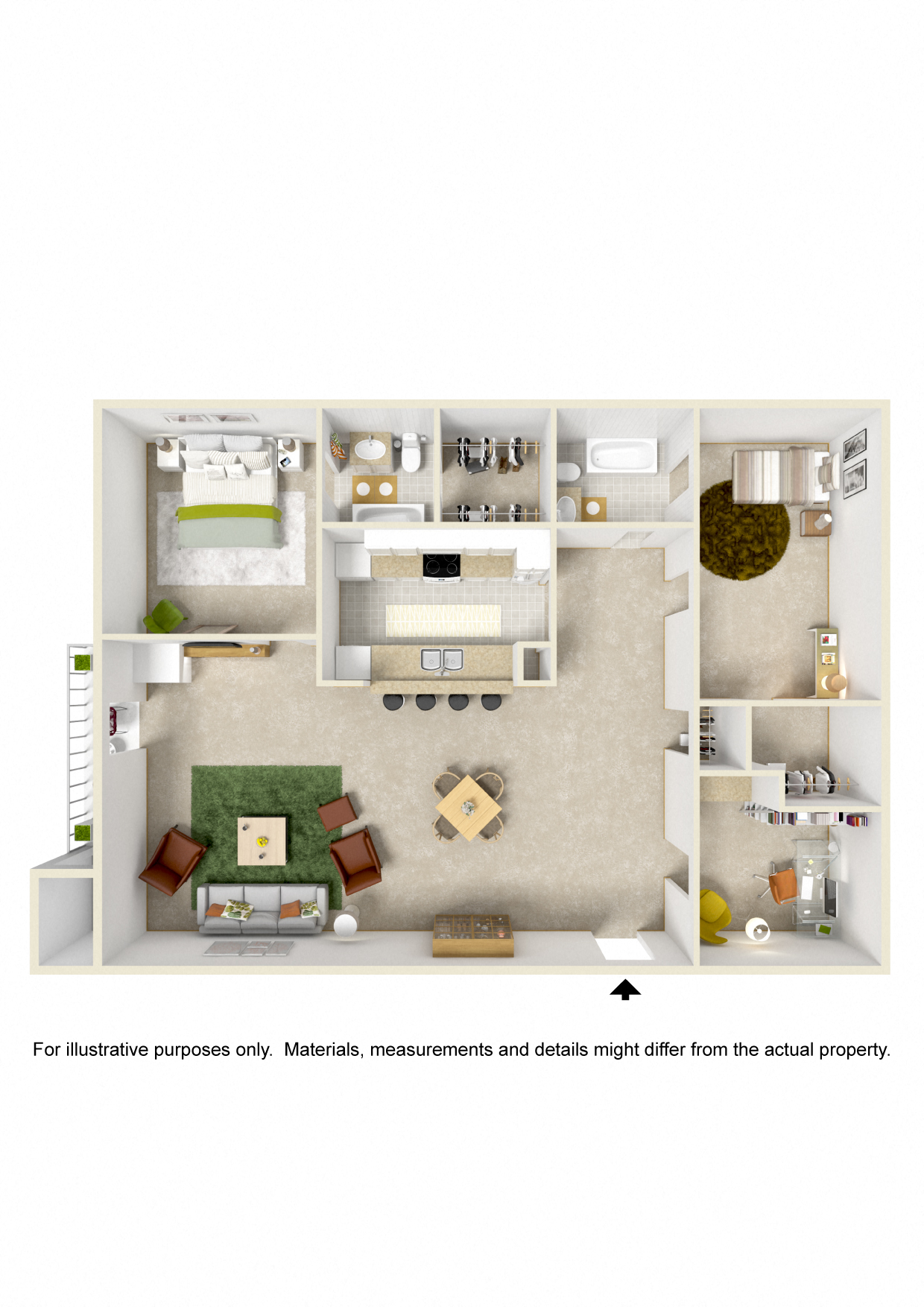 2Bedroom/2Bath STUDY