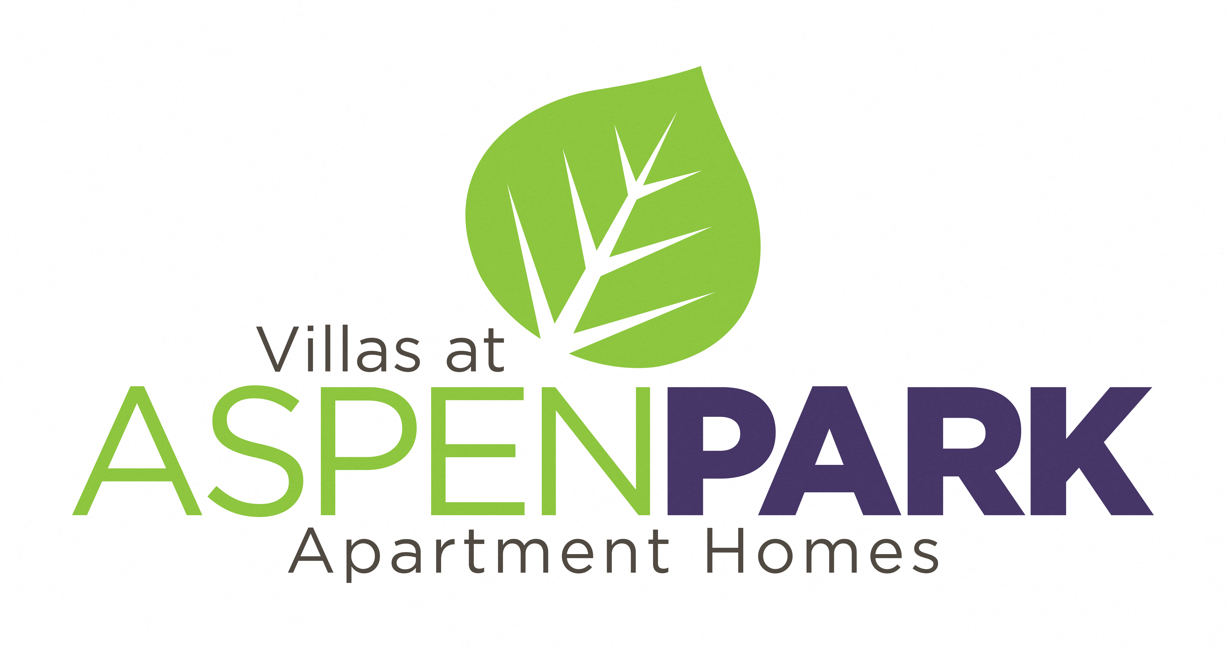 the logo for villas at aspen park apartment homes