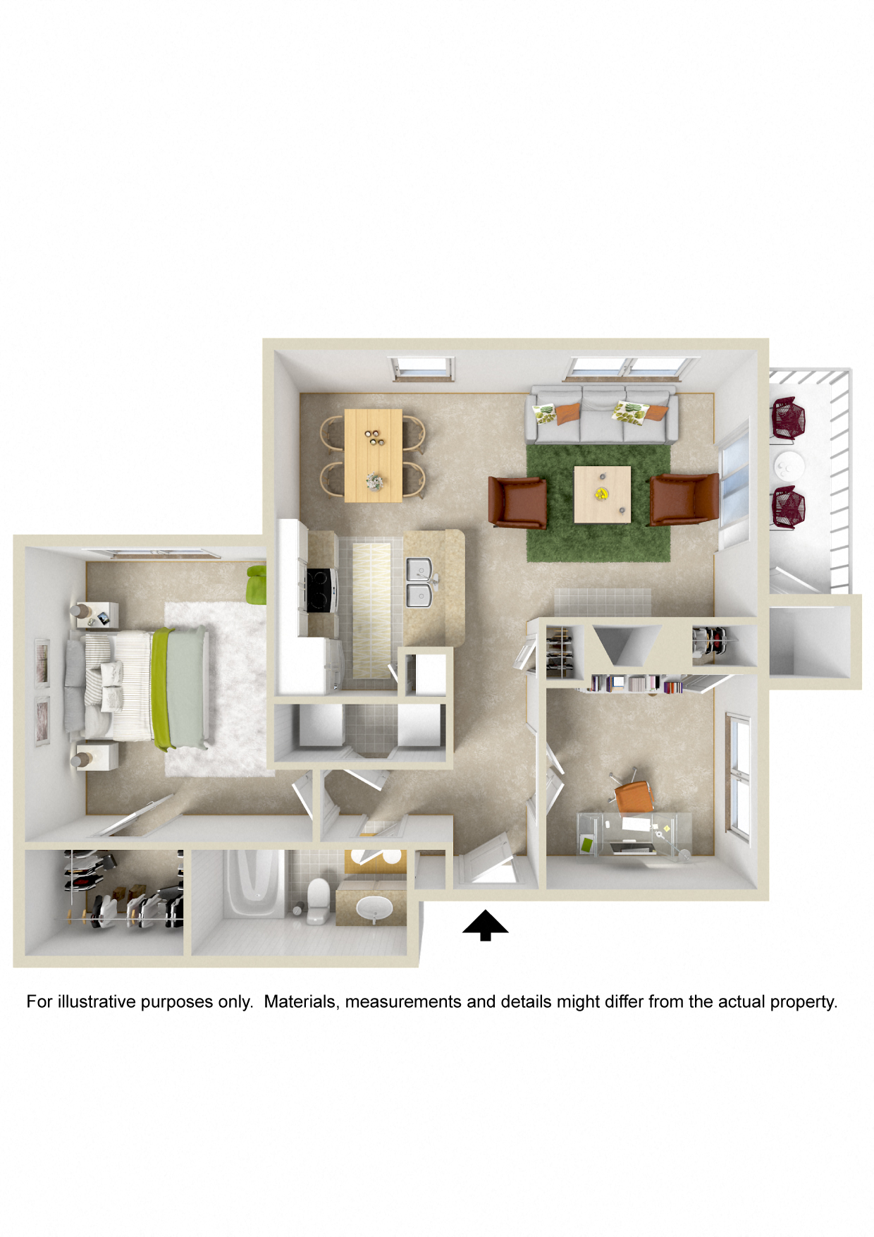 1 BEDROOM 1 BATH WITH DEN