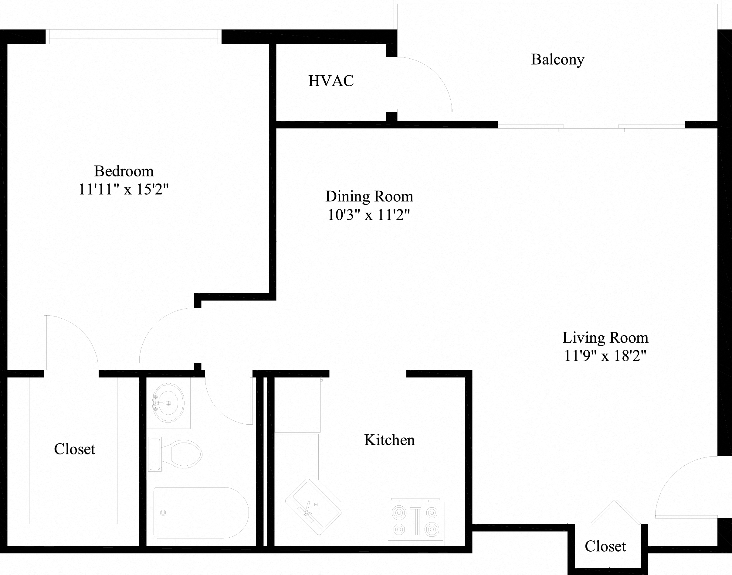 1 Bed 1 Bath Apartment in Camp Hill, PA | Long Meadows Apartments | Property Management, Inc.