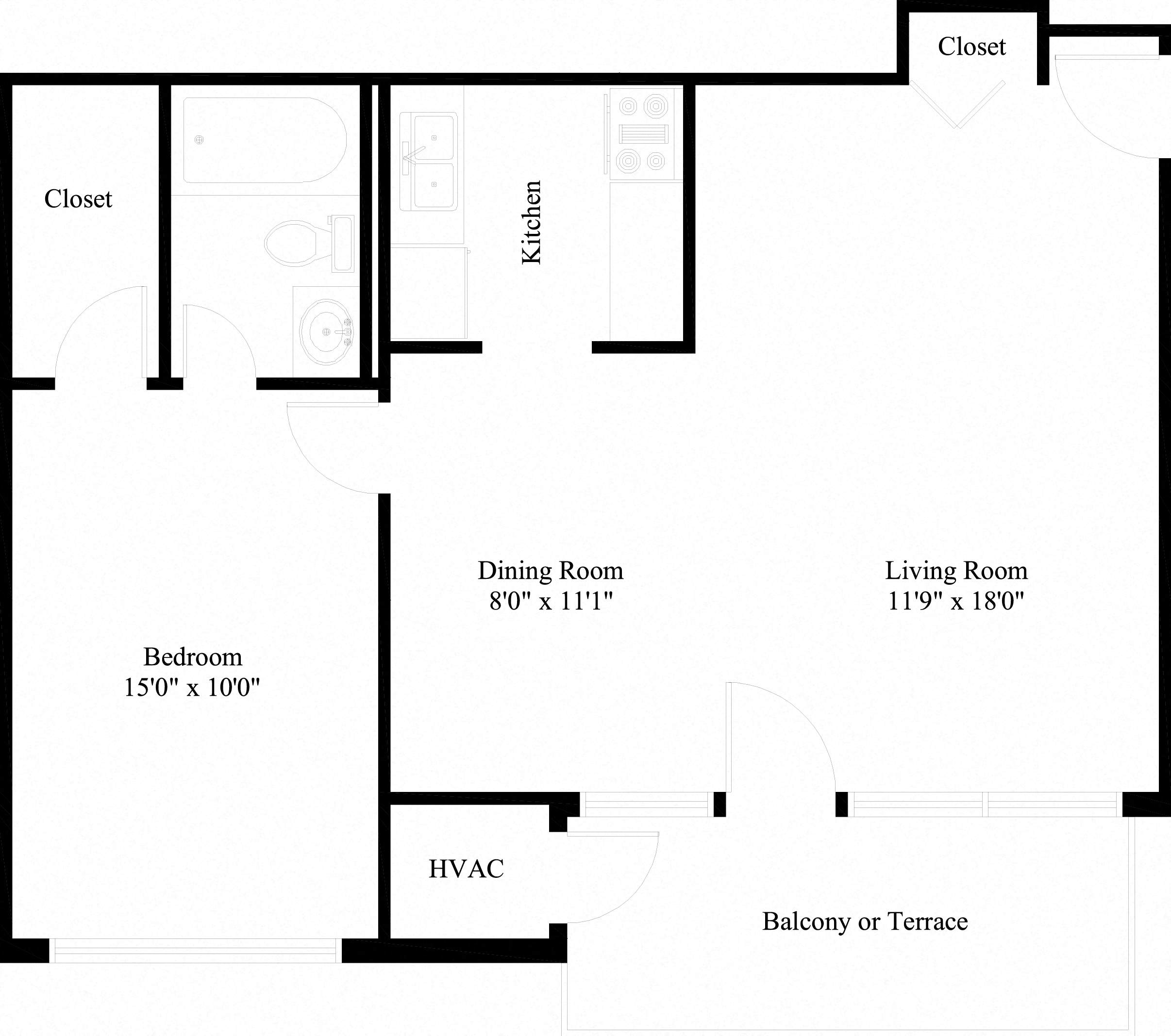 Camp Hill 1 Bed 1 Bath Apartment | Long Meadows Apartments | Property Management, Inc.