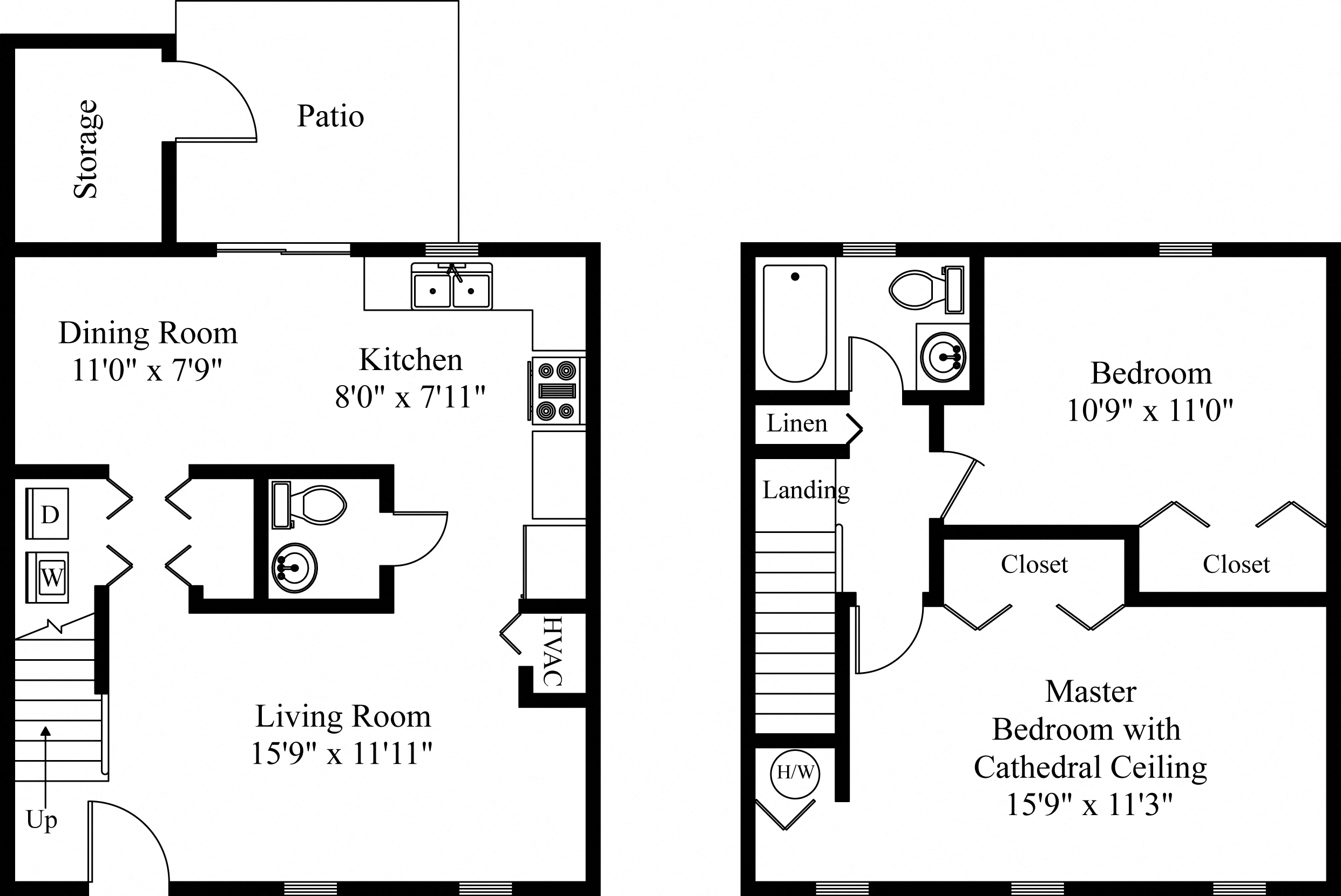 2 Bed 1.5 Bath Apartments in Mechanicsburg at Rockledge