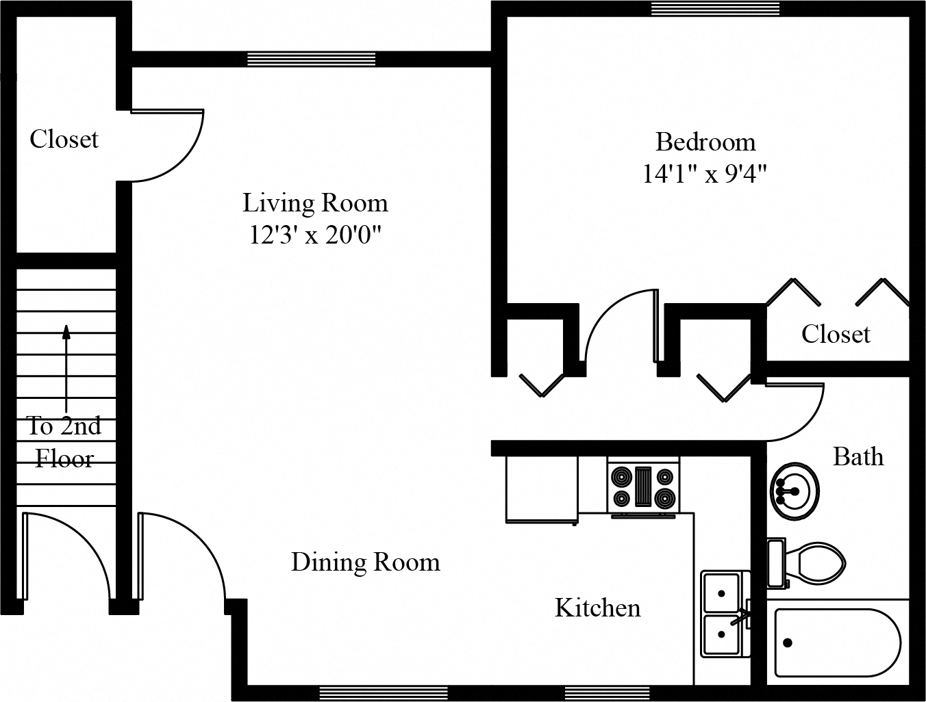 1 Bed 1 Bath Apt in Shippensburg