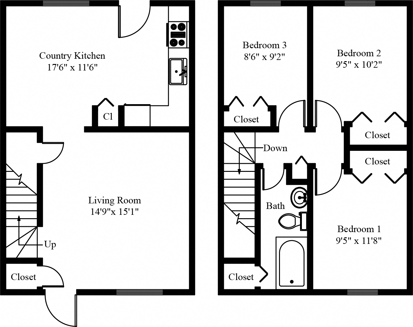 3 Bed 1 Bath Apt in Shippensburg