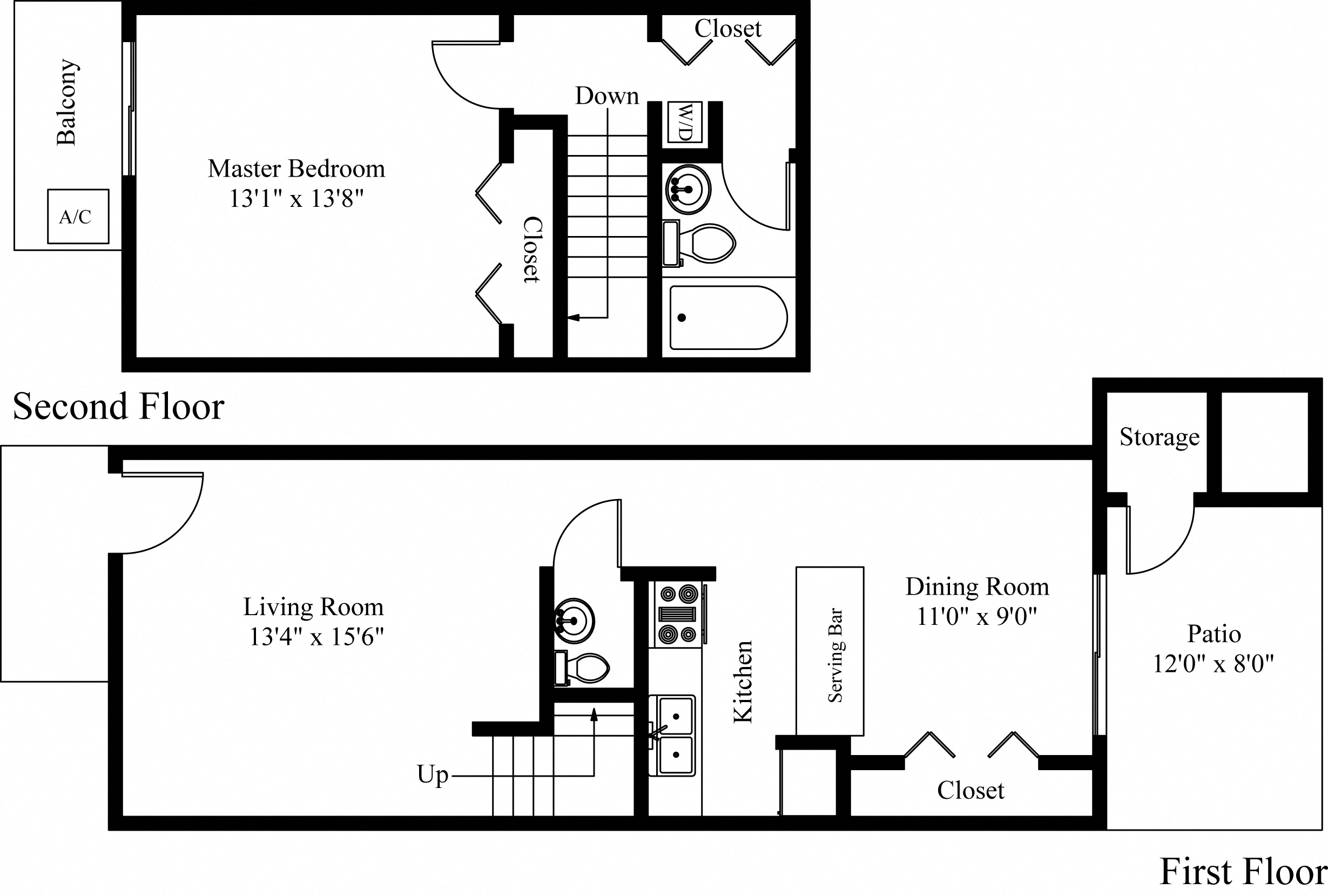 One Bed Apartment in Mechanicsburg, PA | Wesley Park Townhouses | Property Management, Inc.