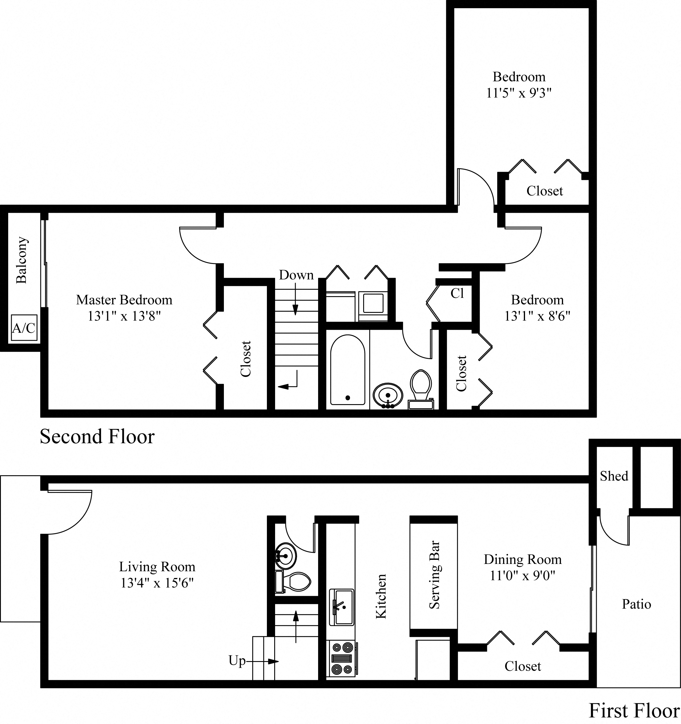 Three Bed Apartment in Mechanicsburg, PA | Wesley Park Townhouses | Property Management, Inc.