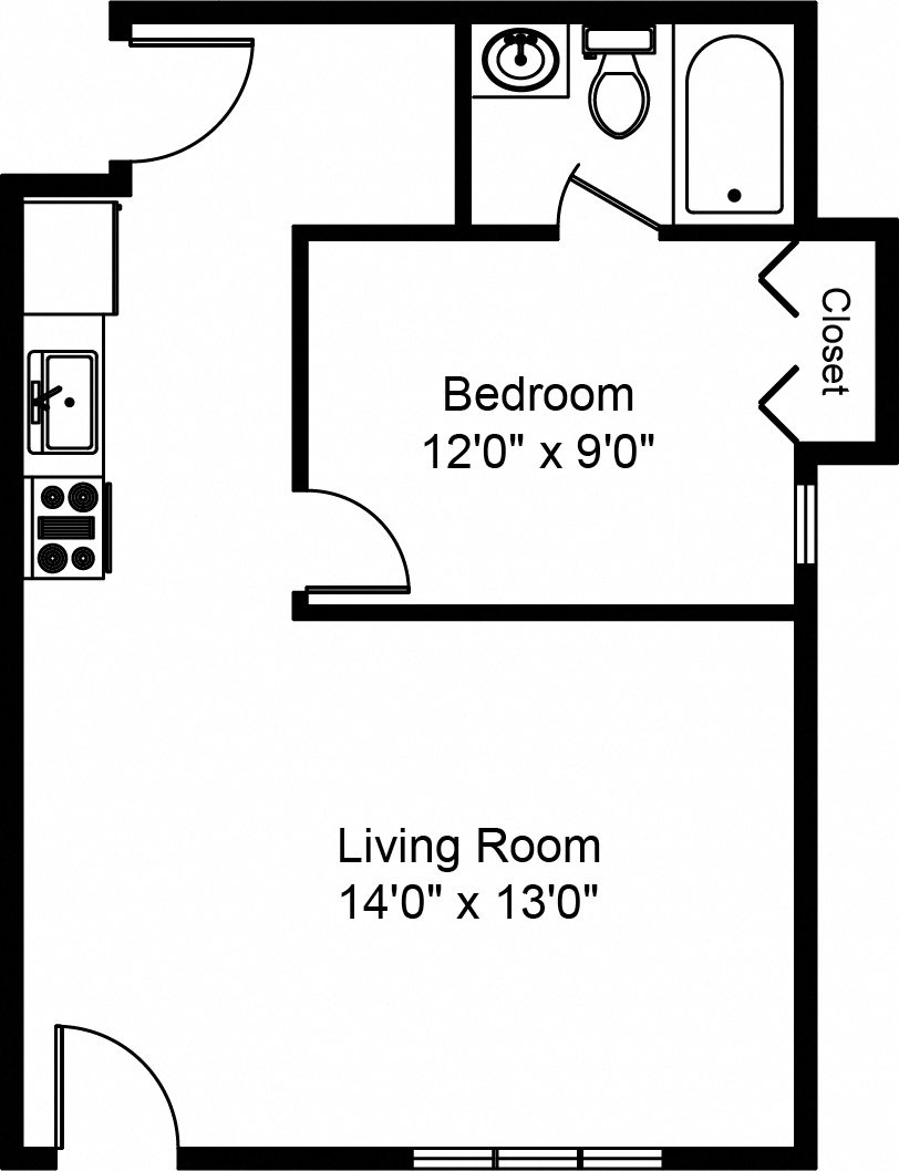 Wilshire Hills 1 Bedroom Apartment in Lancaster