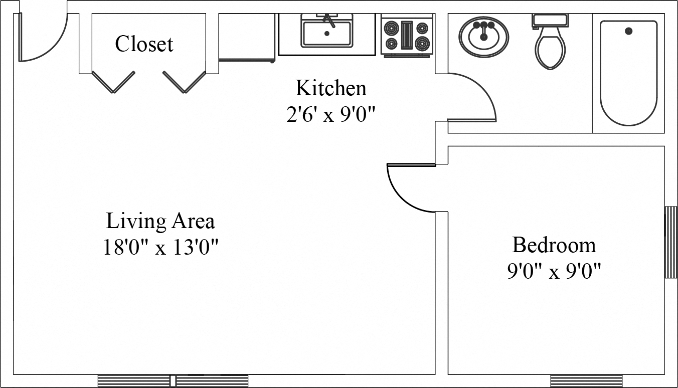 Wilshire Hills 1 Bedroom Apartment in Lancaster