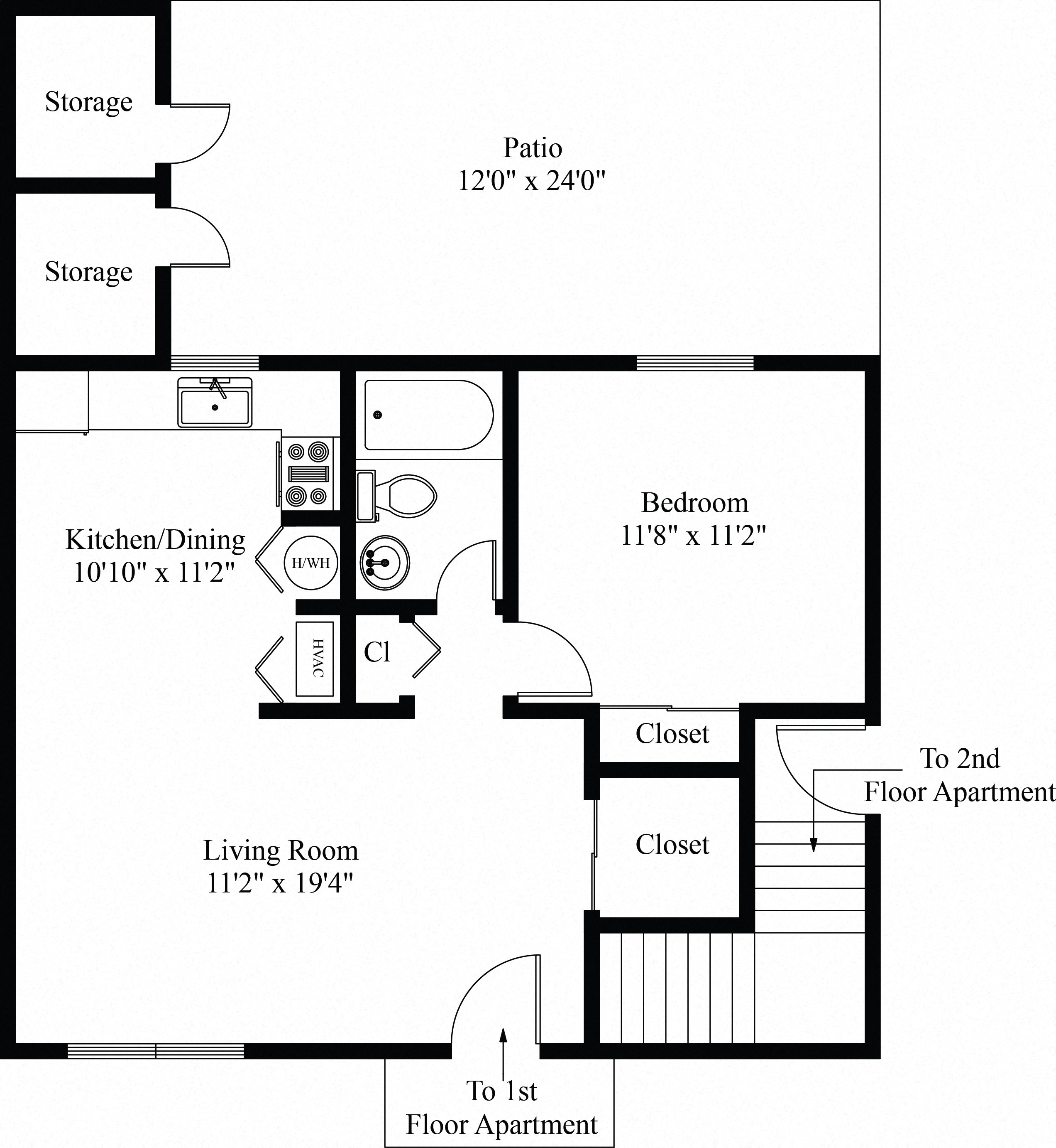 1 Bedroom Apartment in Williamsport, PA | Woodland Park | Property Management, Inc.
