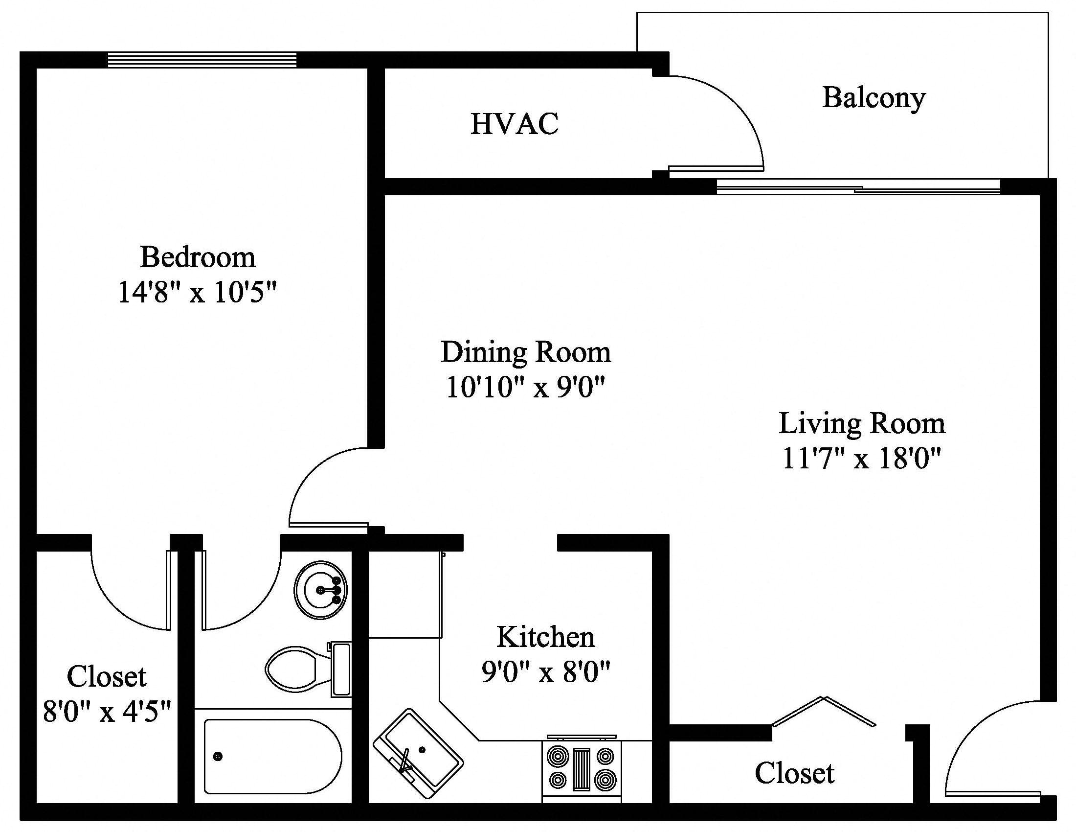 1 Bedroom 1 Bathroom Apartment in Harrisburg