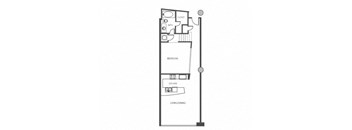 Floor Plan 416 at The Lofts at Mockingbird Station Apartments in Dallas