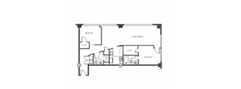 2 Bed 2 Bath at The Lofts at Mockingbird Station Apartments in Dallas