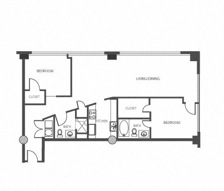2 Bed 2 Bath at The Lofts at Mockingbird Station Apartments in Dallas