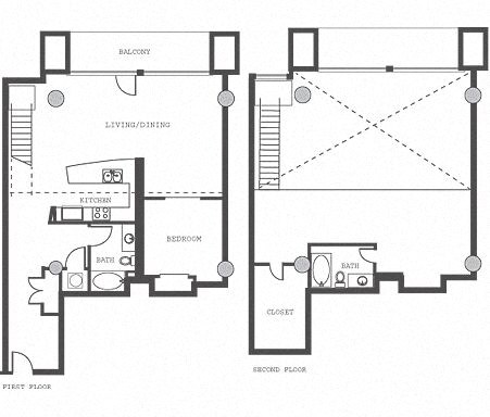 2 Bed 2 Bath Penthouse at The Lofts at Mockingbird Station Apartments in Dallas