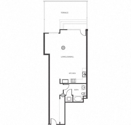 1 Bed 1 Bath at The Lofts at Mockingbird Station Apartments in Dallas