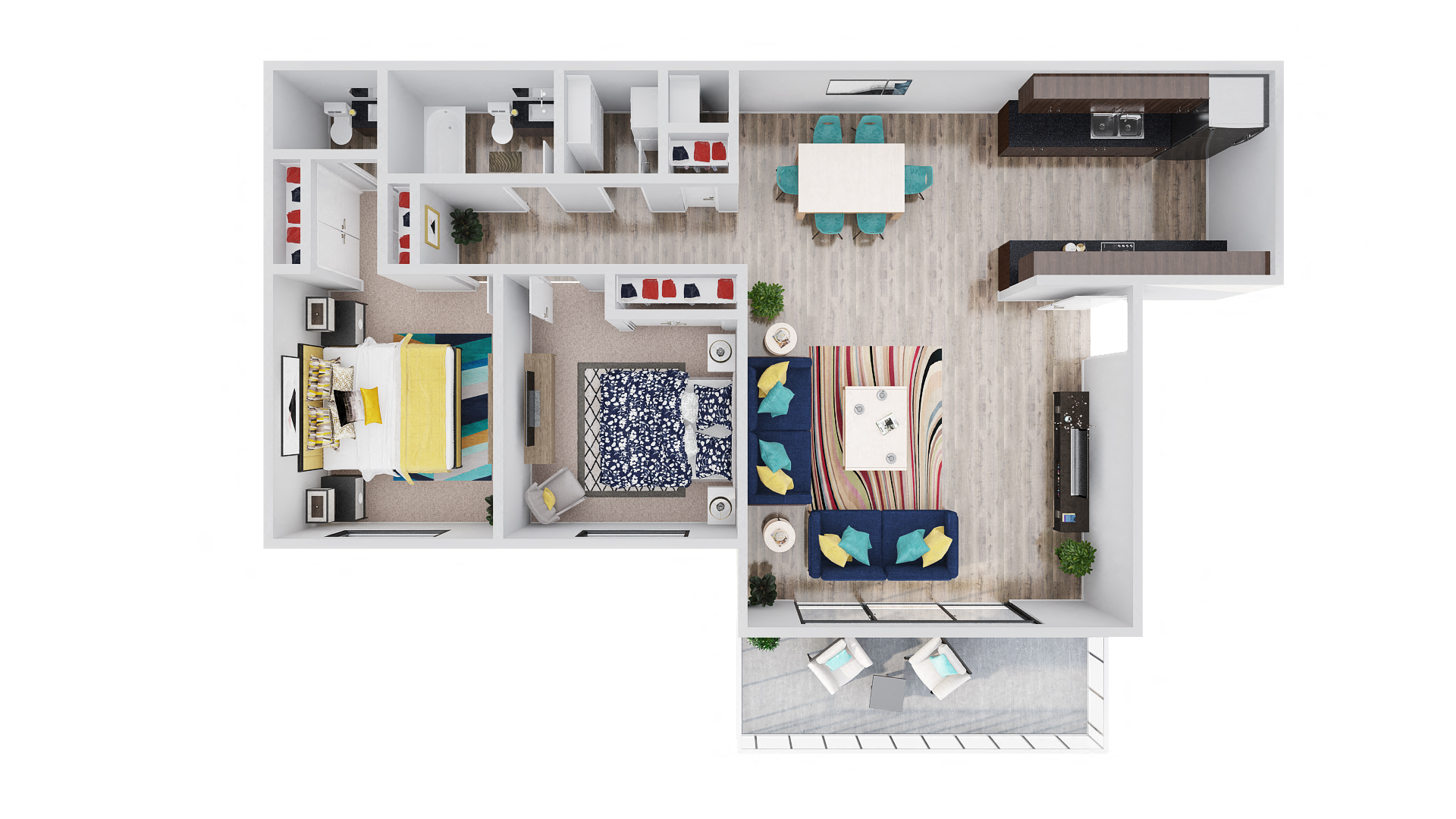 98Hundred Apartments The Oak Floor Plan