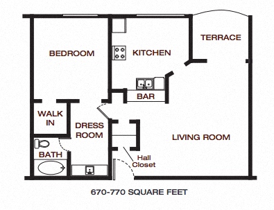 The Summit at Point Loma_San Diego_CA_Floor Plan_One Bedroom One Bathroom
