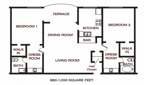 The Summit at Point Loma_San Diego_CA_Floor Plan_Two Bedroom Two Bathroom