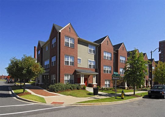 Park Place Apartments Convenient parking and sidewalk access at Park Place in Birmingham, Alabama