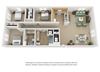 3x2 Floor Plan 3 bedroom 2 bathroom floor plan at Villaes at Curtis Park in Denver, Colorado
