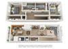 2x2 floor plan 2 bedroom 2 bathroom floor plan at Villages at Curtis Park in Denver, Colorado