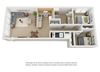 2x1 Floor Plan 2 bedroom 1 bathroom floor plan at Villages at Curtis Park in Denver, Colorado