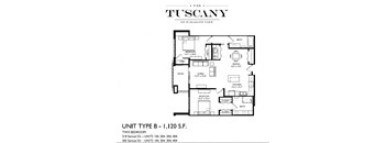 Unit B Floor Plan at The Tuscany on Pleasant View, Madison, WI