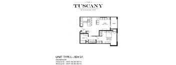 Unit L Floor Plan at The Tuscany on Pleasant View, Madison