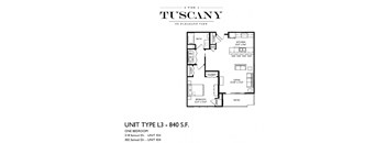Unit L3 Floor Plan at The Tuscany on Pleasant View, Wisconsin, 53717