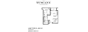Unit M Floor Plan at The Tuscany on Pleasant View, Madison, WI, 53717