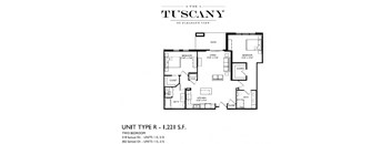 Unit R Floor Plan at The Tuscany on Pleasant View, Madison