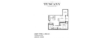 Unit S Floor Plan at The Tuscany on Pleasant View, Wisconsin