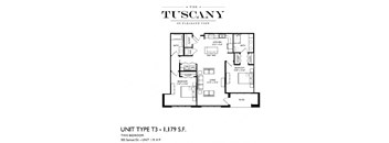 Unit T3 Floor Plan at The Tuscany on Pleasant View, Madison, WI